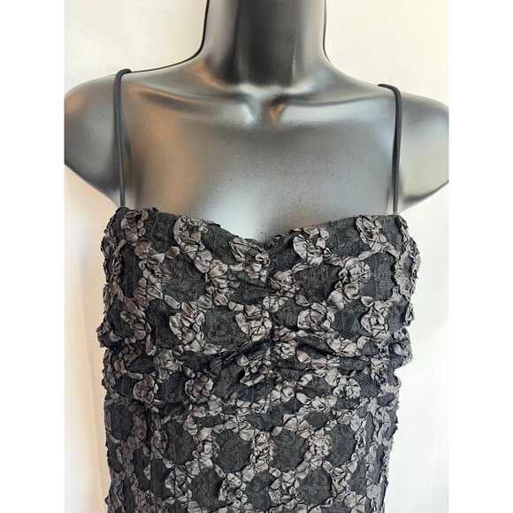 White House Black Market Y2K Textured Cocktail Midi Dress Size 12 Vintage Retro - Picture 2 of 7